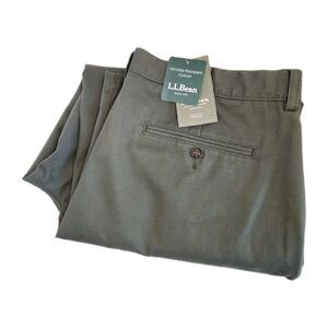 NWT L.L.‎ Bean Pants Men's 38x29 Green Comfort Waist Wrinkle Free Chinos Khakis